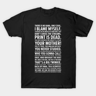 Ghostbusters Quotes T-Shirt